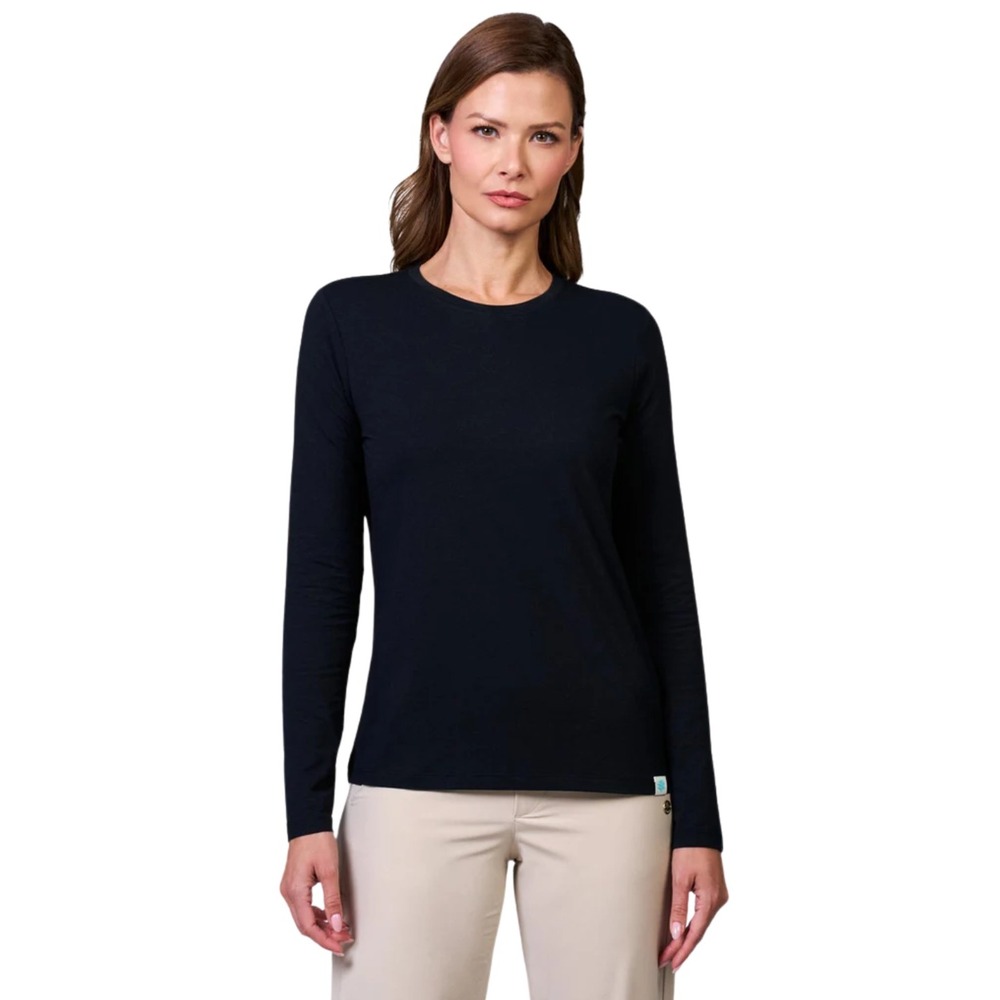 Coolibar Morada Everyday Long Sleeve T-Shirt Black UPF 50+ Sun Protection XXL